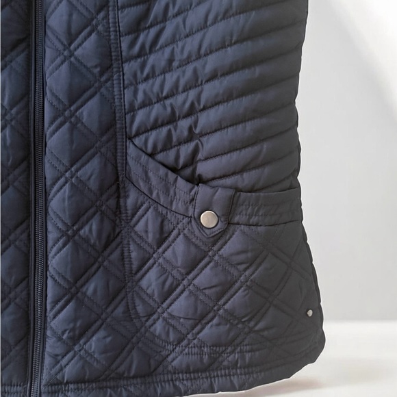 NWT Ellen Tracy Quilted Navy Blue Puffer Vest! Medium! NEW! - Picture 7 of 11